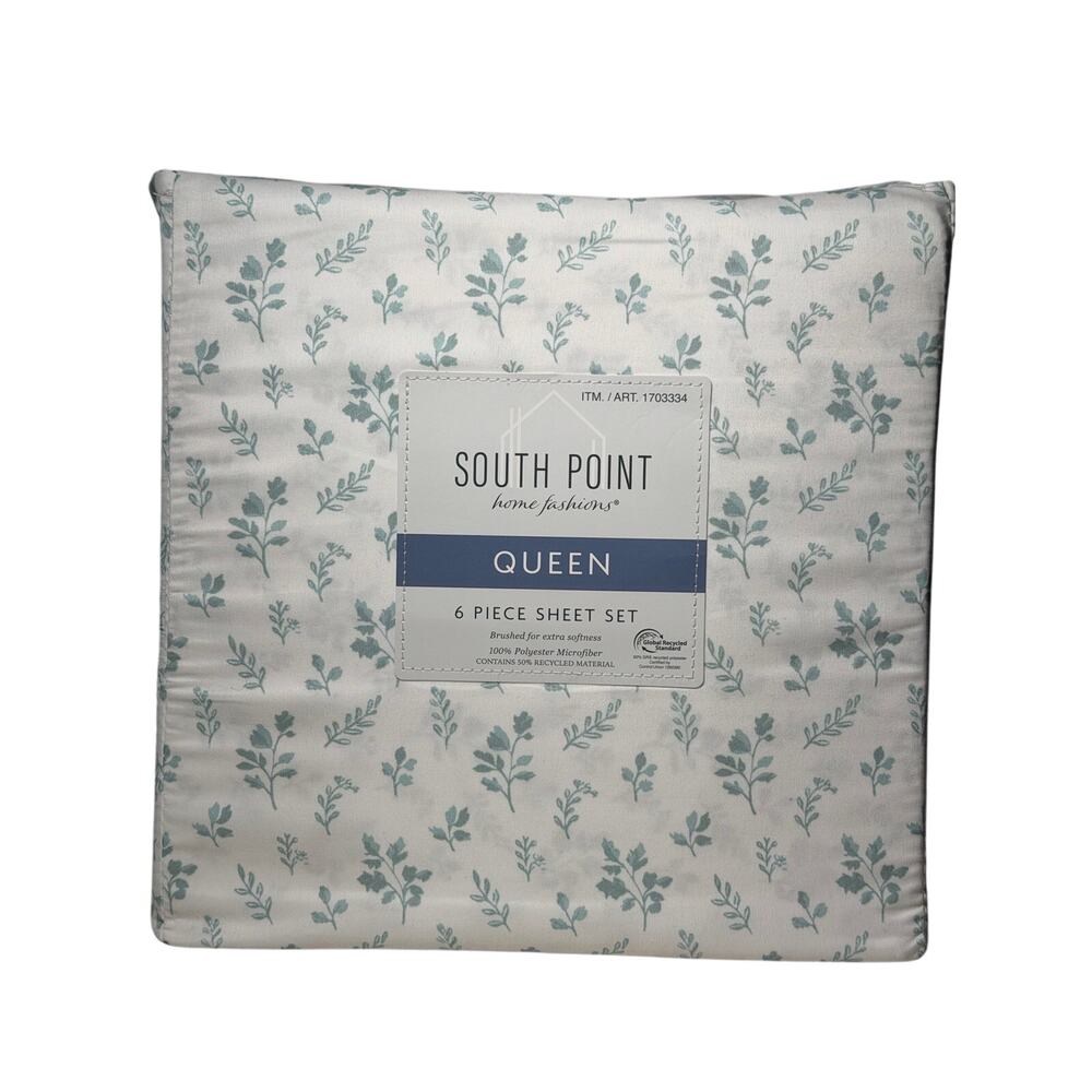 South Point Home Fashions 6- Pc Sheet Set Queen Brush & Extra Softness
